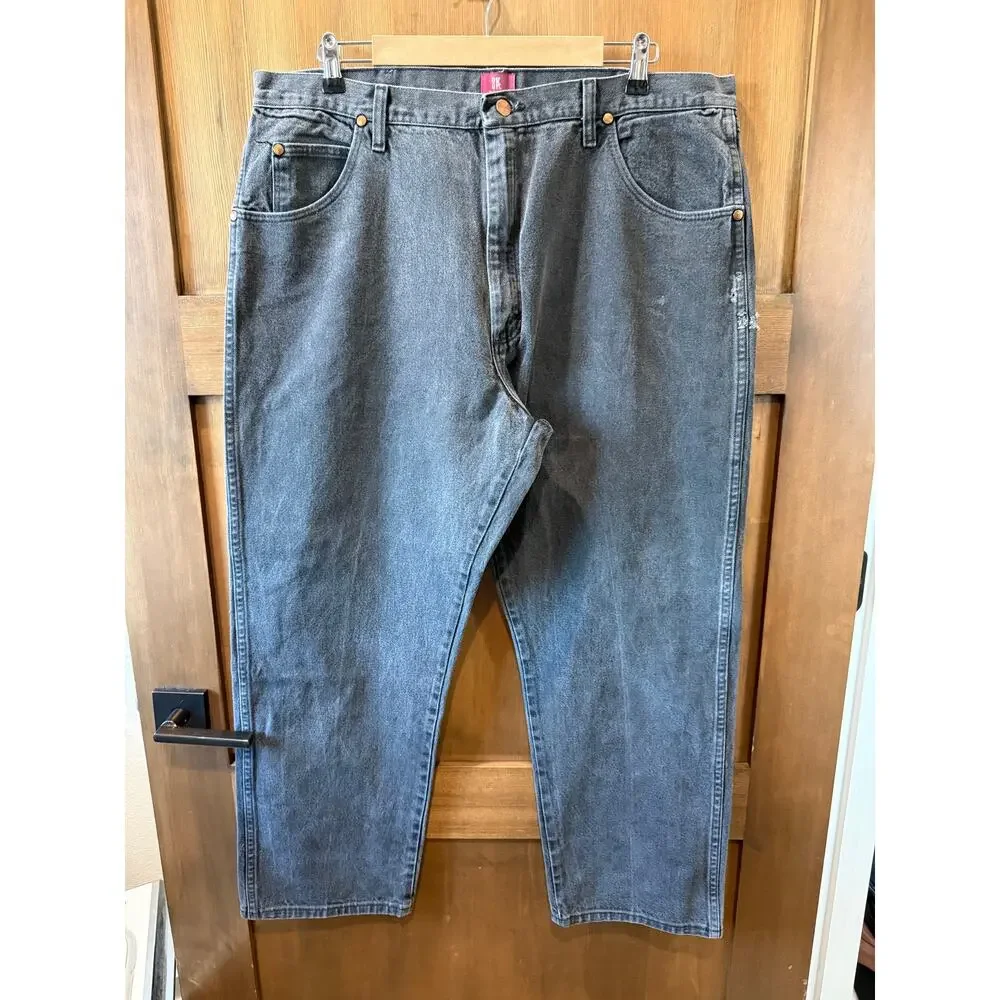Wrangler 3K Men's Jeans Straight Leg Black Denim Size‎ 40x30
